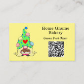 QR Code Gnome Heimat Bäckerei Lemon Gelb Visitenkarte (Vorderseite)