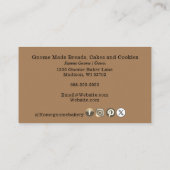 QR Code Gnome Heimat Bäckerei Light Brown Visitenkarte (Rückseite)