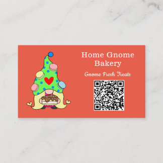 QR Code Gnome Heimat Bäckerei Orange Visitenkarte