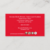 QR Code Gnome Heimat Bäckerei Rot Visitenkarte (Rückseite)