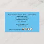 QR Code Gnome Heimat Bäckerei Sky Blue Visitenkarte (Rückseite)