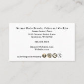 QR Code Gnome Heimat Bäckerei Weiß Visitenkarte (Rückseite)