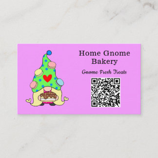 QR Code Gnome Heimat Bakery Light Lila Visitenkarte
