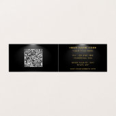QR Code Gold Black Beruflich Business Card Visitenkarten (Außenseite Aufgefaltet)