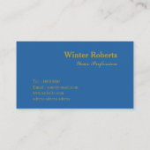 QR Code Gold Glitzer Blue Marmor Business Card Visitenkarte (Rückseite)