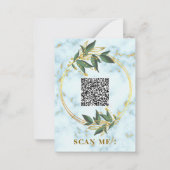 QR-Code Gold Marmor Baby Shower Einladungen (Rückseite)