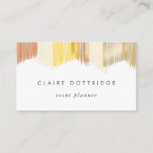 QR Code Gold Modern Fringe Business Card Visitenkarte (Vorderseite)