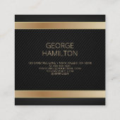 QR Code Gold Modernes Profil Quadratische Visitenkarte (Rückseite)