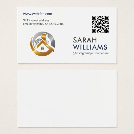 QR-Code | Gold Real Anwesen Logo (Vorne & Hinten)