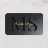 QR Code Gold Textname abgerundete Ecke Luxus Visitenkarte (Vorderseite)