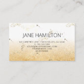 QR Code Gold Textur Business Card Visitenkarte (Rückseite)