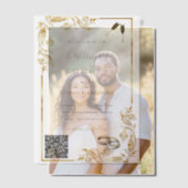 QR Code Gold Vellum Hochzeitsvorlage Pergament Einladungen (Versatz (Ehepaar))