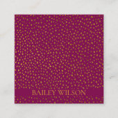 QR-Code Golden dots Muster modern Quadratische Visitenkarte (Vorderseite)