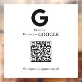 QR-Code | Google Bewertungen Geschäftsschild Fensteraufkleber (Blatt 2)