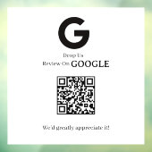 QR-Code | Google Bewertungen Geschäftsschild Fensteraufkleber (Blatt 3)