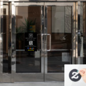 QR-Code Google Bewertungen Logo AI-Türschild Fensteraufkleber (Büro Tür)