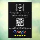 QR-Code Google Bewertungen Logo AI-Türschild Fensteraufkleber (Blatt 3)