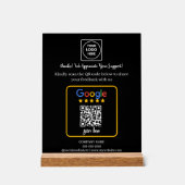QR-Code Google-Bewertungs-Logo-Anzeige Acrylschild (Vorderseite)