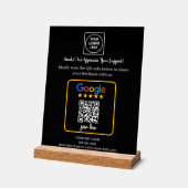 QR-Code Google-Bewertungs-Logo-Anzeige Acrylschild (Winkel)
