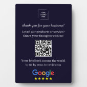 QR-Code Google-Review-Easel-Anzeigeformat Fotoplatte (Vorderseite)