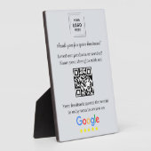 QR-Code Google-Review-Easel-Anzeigeformat Fotoplatte (Seite)