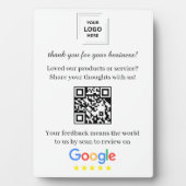 QR-Code Google-Review-Easel Tischstyle Fotoplatte (Vorderseite)