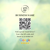 Qr Code Google Reviews Business Review Fensteraufkleber (Blatt 3)