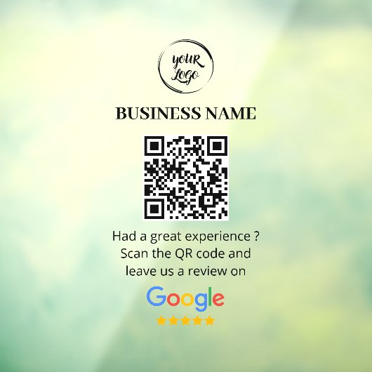 Qr Code Google Reviews Business Review Fensteraufkleber (Blatt 3)