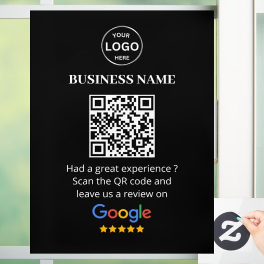 Qr Code Google Reviews Business Review Fensteraufkleber (Zuhause)