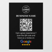 Qr Code Google Reviews Business Review Fensteraufkleber (Blatt)