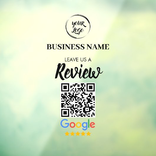 Qr Code Google Reviews Business Review Fensteraufkleber (Blatt 3)