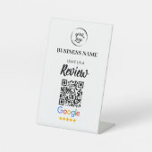 Qr Code Google Reviews Business Review Sockelschild (Vorderseite)