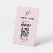 Qr Code Google Reviews Business Review Sockelschild (Vorderseite)