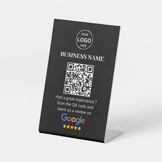 Qr Code Google Reviews Business Review Sockelschild (Vorderseite)
