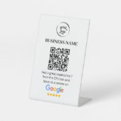 Qr Code Google Reviews Business Review Sockelschild (Vorderseite)