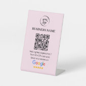 Qr Code Google Reviews Business Review Sockelschild (Vorderseite)