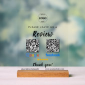 Qr Code Google Reviews Facebook Business Review Pe Acrylschild (Neutral)
