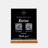 Qr Code Google Reviews Facebook Business Review Pe Acrylschild (Vorderseite)