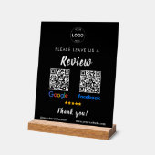 Qr Code Google Reviews Facebook Business Review Pe Acrylschild (Winkel)