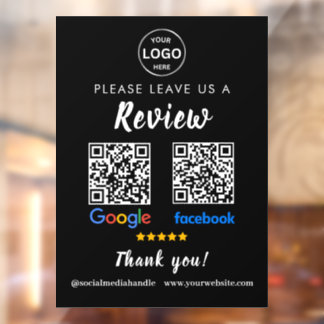 Qr Code Google Reviews Facebook Business Review Pe Fensteraufkleber