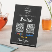 Qr Code Google Reviews Facebook Business Review Pe Sockelschild (In Situ)