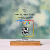Qr-Code Google Rezensionen Firmenlogo Acrylschild (Neutral)