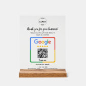 Qr-Code Google Rezensionen Firmenlogo Acrylschild (Vorderseite)