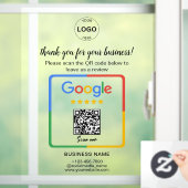 Qr-Code Google Rezensionen Firmenlogo Fensteraufkleber (Zuhause)