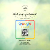 Qr-Code Google Rezensionen Firmenlogo Fensteraufkleber (Blatt 3)