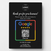 Qr-Code Google Rezensionen Firmenlogo Fotoplatte (Vorderseite)