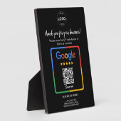 Qr-Code Google Rezensionen Firmenlogo Fotoplatte (Seite)