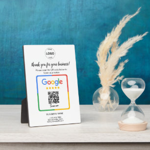 Qr-Code Google überprüft Geschäft Fotoplatte