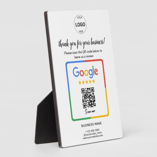 Qr-Code Google überprüft Geschäft Fotoplatte (Seite)
