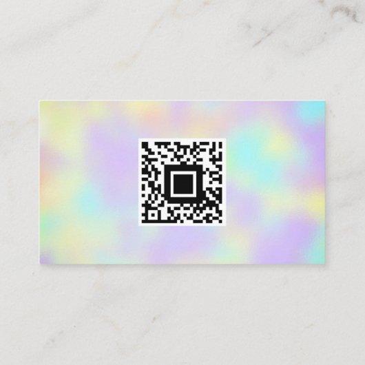 QR Code Gradient Modern Simple Visitenkarte (Rückseite)